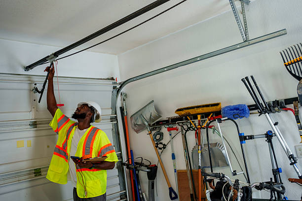 Professional Garage Door Panel Replacement technician working in Moses Lake North, WA